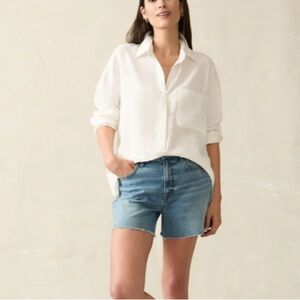 Faherty Linen Laguna Relaxed Shirt 
White / Small